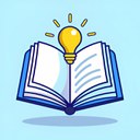 Creative Knowledge Concept with Open Book and Glowing Light Bulb Illustration.jpeg