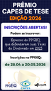Processo de Seleção Interna – Prêmio CAPES de Tese (Edição 2026)